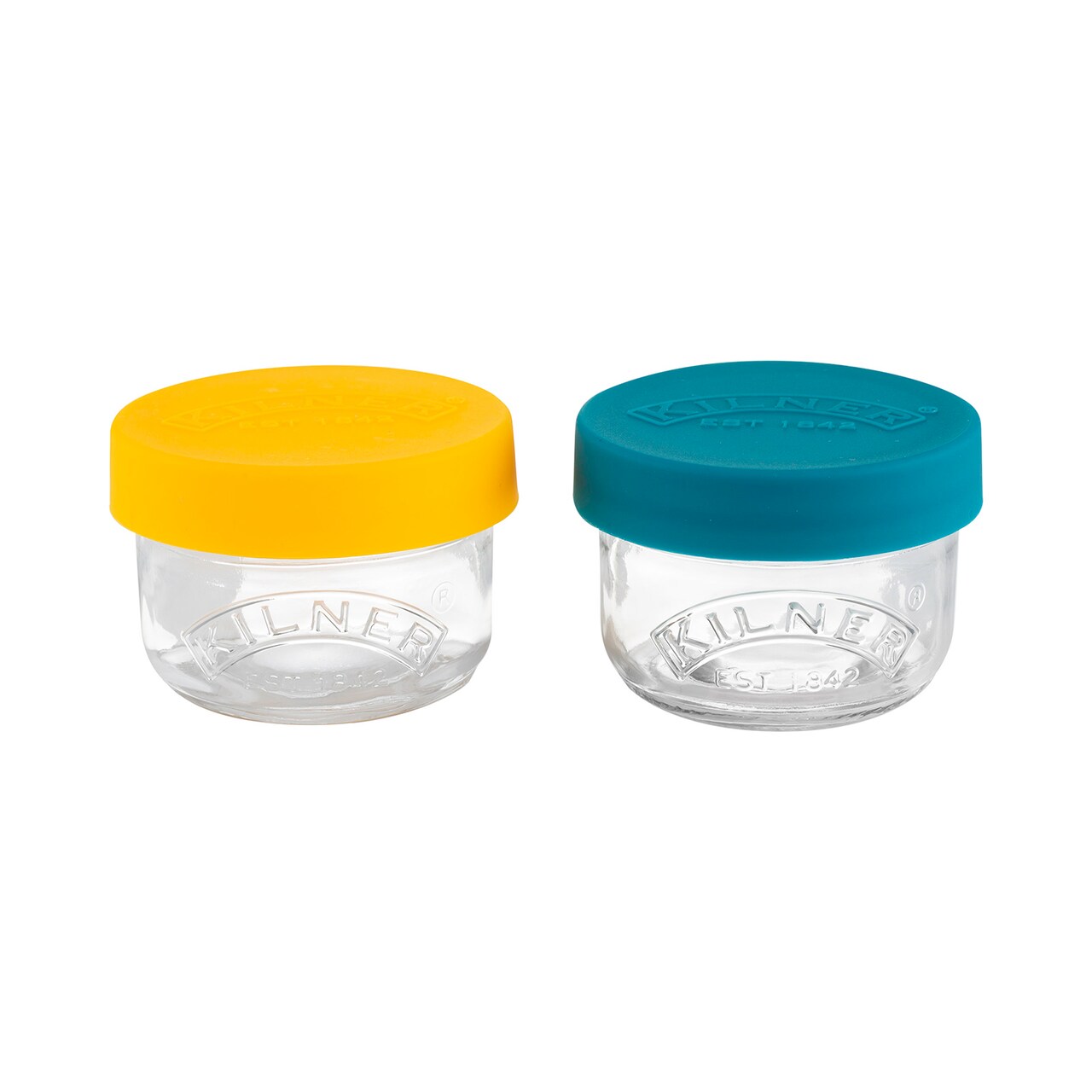 Kilner Storage Snack & Store Jars with Push Top Silicone Lids, Set of 2